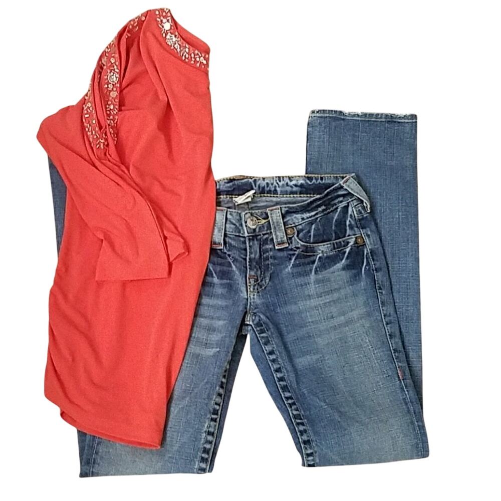 vintage‎ True Religion size 26 Johnny jeans euc - Picture 2 of 6